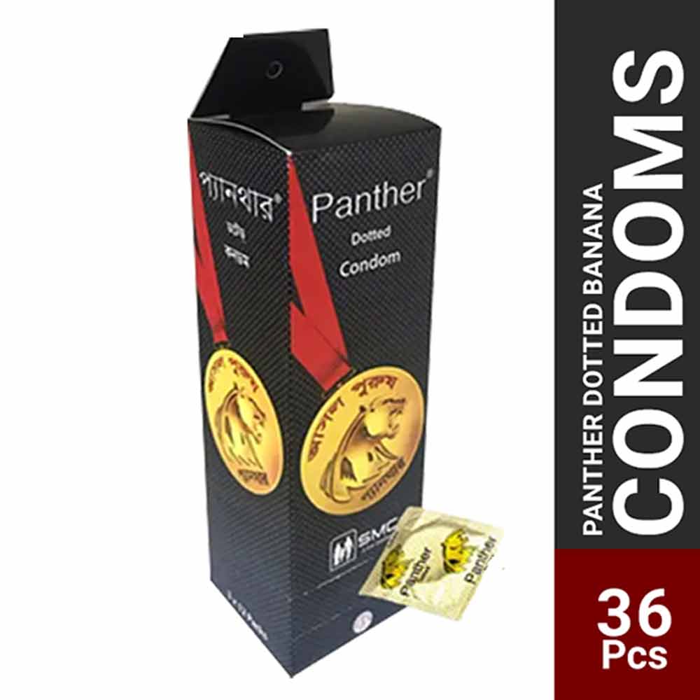 Panther Dotted Condom Full Box – 3×12 = 36pcs